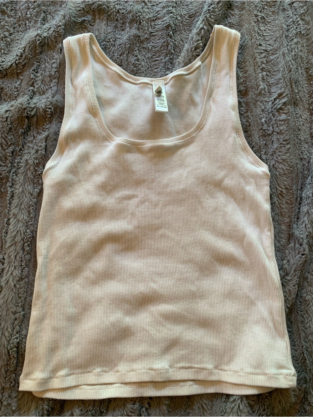 SKIMS cropped Women's Classic Rib Tank Top - Cream, NWOT , size XL
